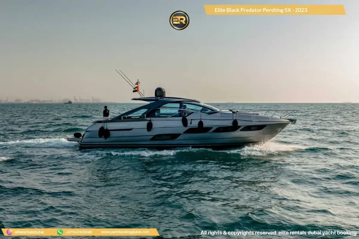 Elite Black Predator Pershing Yacht